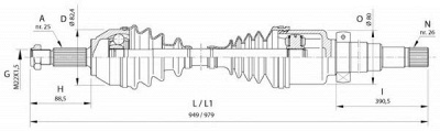 OPEN PARTS drs637300 -  Приводной вал